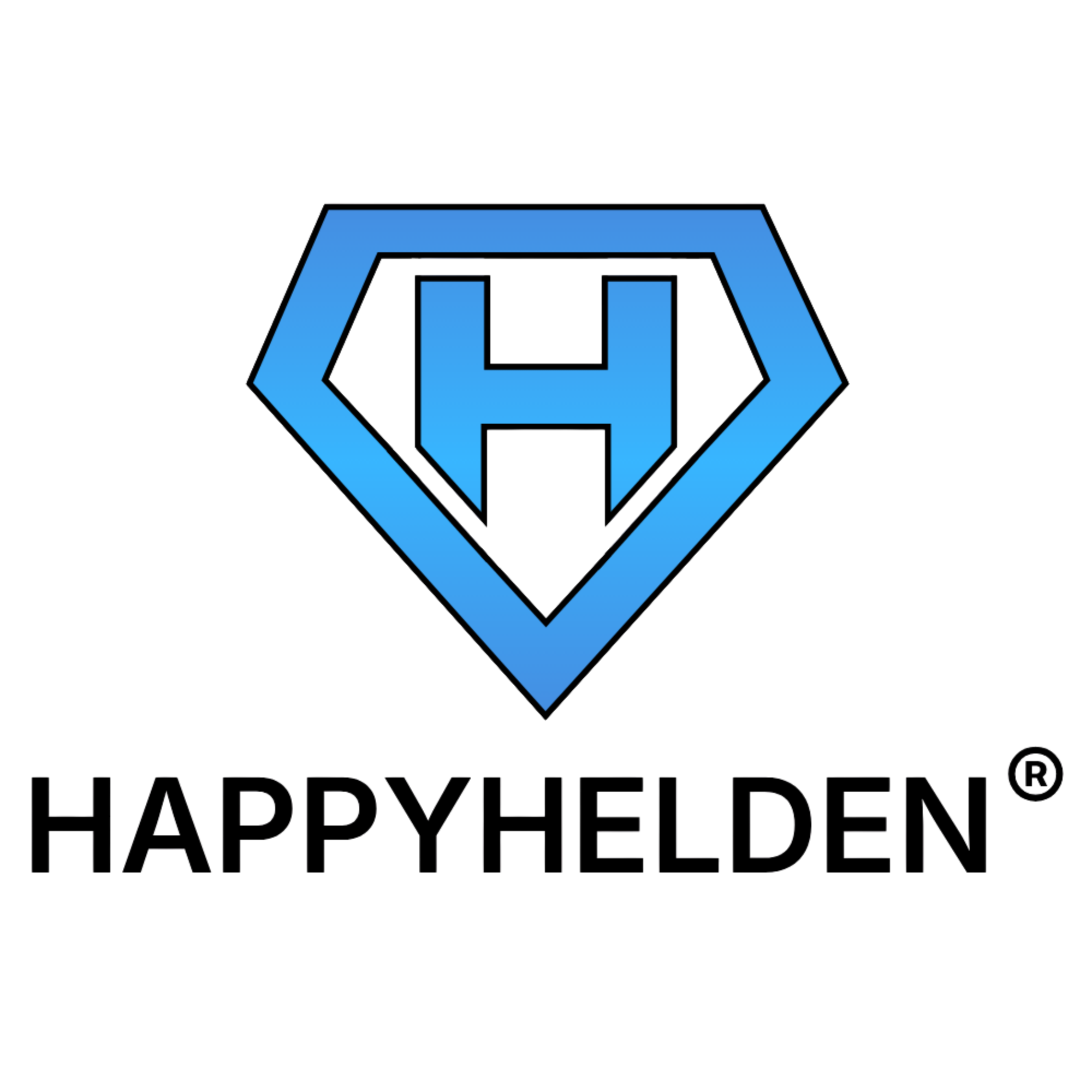 Logo HAPPYHELDEN transparent schwarz