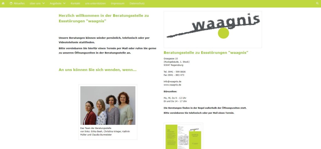 Beratungsstelle zu Essst&ouml;rungen "waagnis"
